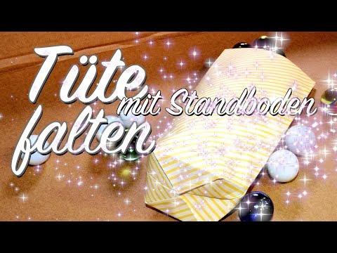 Anleitung - Tüte aus Papier falten - mit Standboden = Ordnen Sortieren Verschenken =