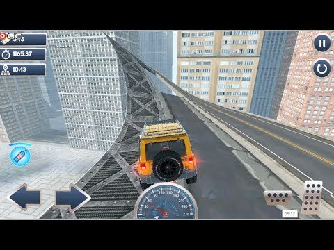Rooftop Stunts SUV Racing - 4x4 SUV Jeep Stunts Master - Android Gameplay FHD