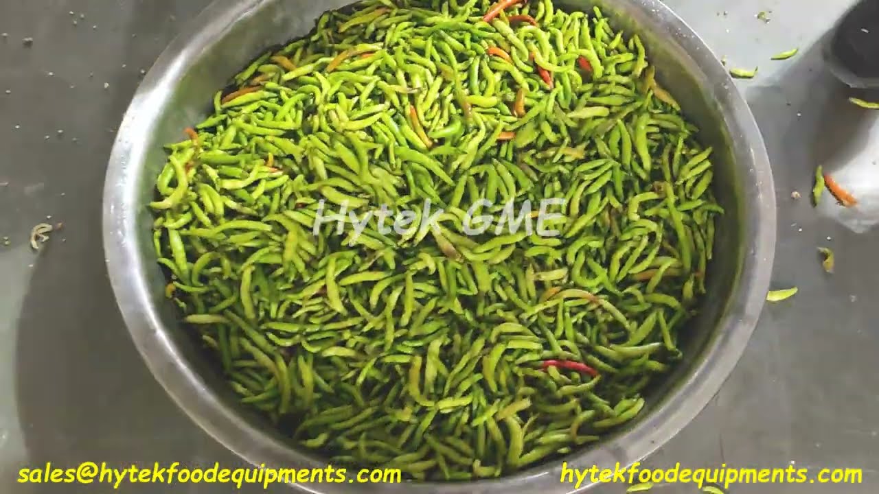Green Chilli Stem Cutting Machine | Chilli Stem Removing Machine | Bean Top and Tail Cutting Machine