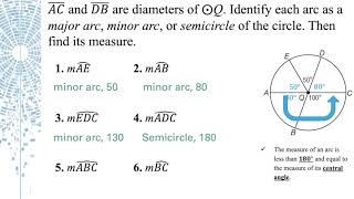 10.2 Measuring Arcs and Angles in a Circle