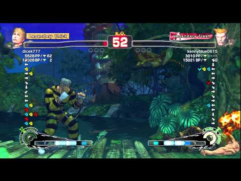 dicek777 [Cody] vs. kennyblue0615 [Guile] - PS3 SSF4 Arcade Edition