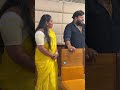 Nila Nambiar With Mukesh Nair In A Yellow Saree Arrahman Bgm Love Tamilsong Dance