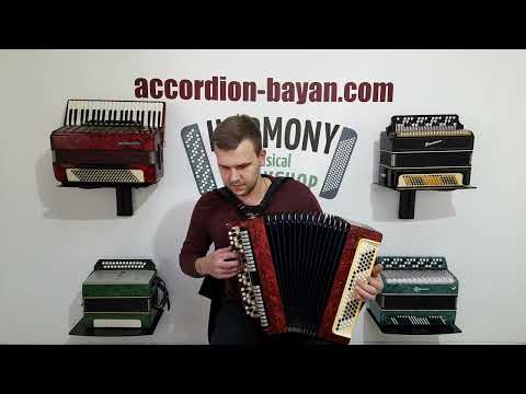 Tulskiy Russian Bayan Etude, 3 Row Chromatic Button Accordion 100 Bass, B System, Straps and Case, Soviet Garmoshka Tula, 2760 image 11