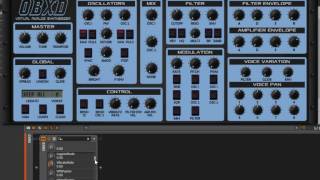 Video thumbnail for OBXD Oberheim Synthesizer Emulation by Sormena Project (Sormena Project)