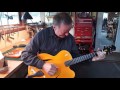 Danny Barnes plays Big Blue, a new archtop guitar by James Curtis