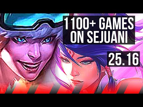 SEJUANI vs FIORA (TOP) | 1100+ games, Godlike | NA Grandmaster | 25.16