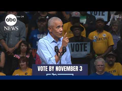 Trump, Obama campaign for Michigan Senate candidates