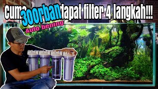 #358 Pasang filter 4 langkah untuk Aquascape,Auto bening!!!