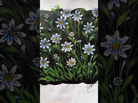 Flowers. ... #art #drawing #youtube  #painting #watercolor #shorts
