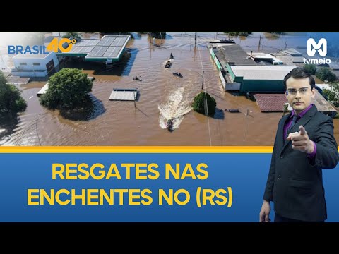 Resgates nas enchentes no Rio Grande do Sul
