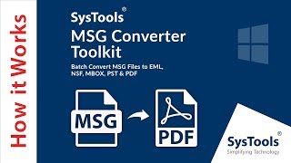 How to Convert MSG Files to PDF File Format in Batch Quickly !