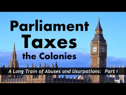 Parliament Taxes the Colonies (Sugar Act, Stamp Act, Townshend Acts)