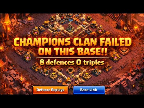 8 FAILED Attacks From Champions 1 Clan 💀 This TH18 Base Is BROKEN | Link