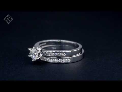 UT57 - Platinum Set Charlotte Diamond Wedding & Engagement Ring Set