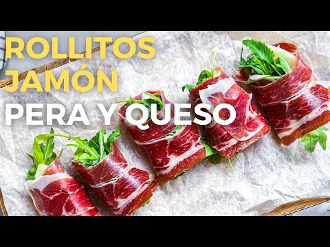 ROLLITOS DE JAMÓN ¡rellenos de Pera y Queso! | SABOREANDA