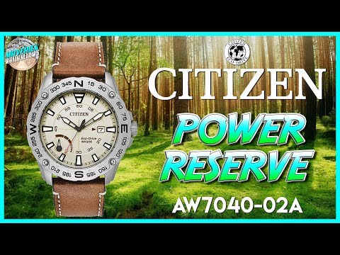 200m Field Watch! | Citizen Power Reserve 200m Solar Quartz Field Watch AW7040-02A Unbox & Review