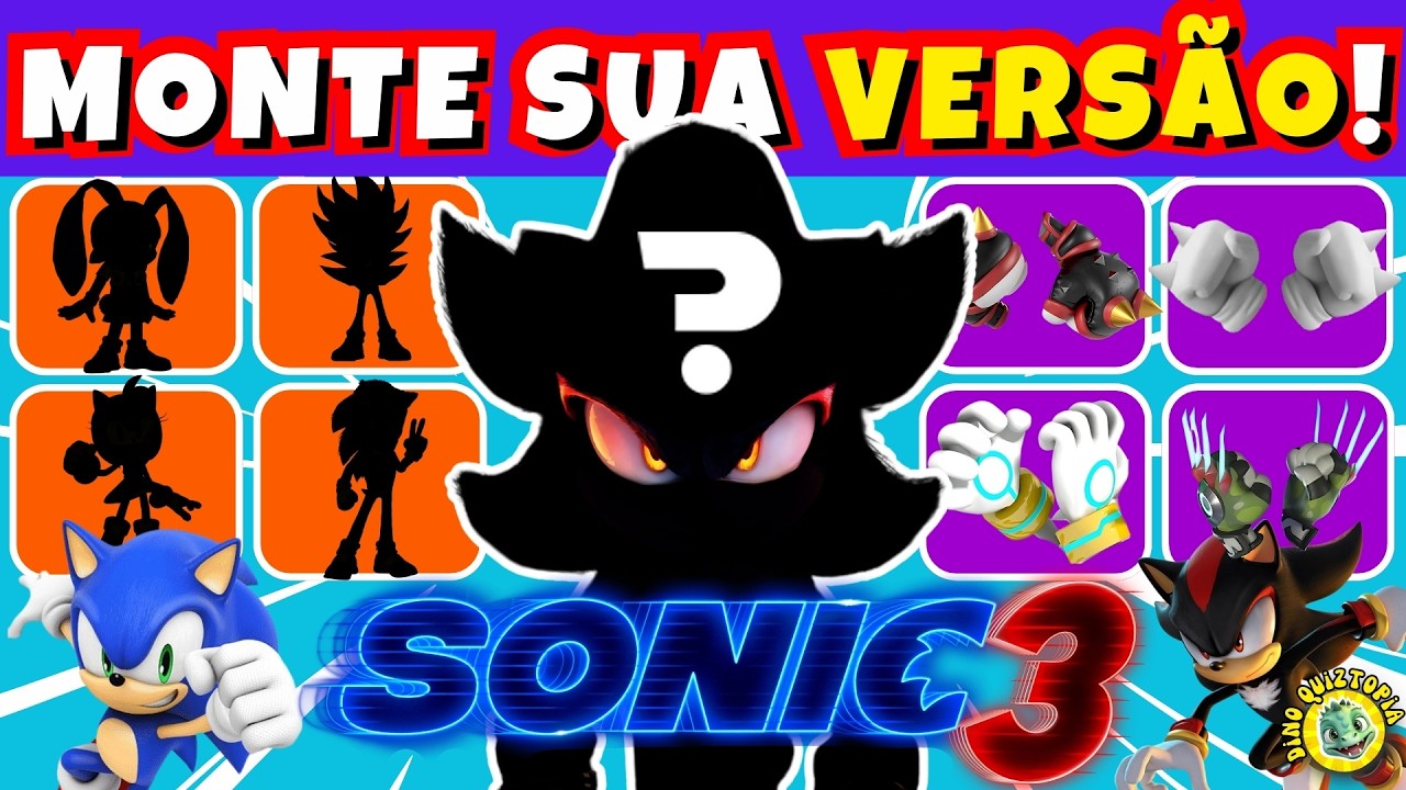 🔵⚡🦔 CRIE SUA VERSÃO DE SONIC 💎🔵⚡ COMO VOCÊ SERIA NO UNIVERSO DE SONIC?  #dinoquiztopia #quiz