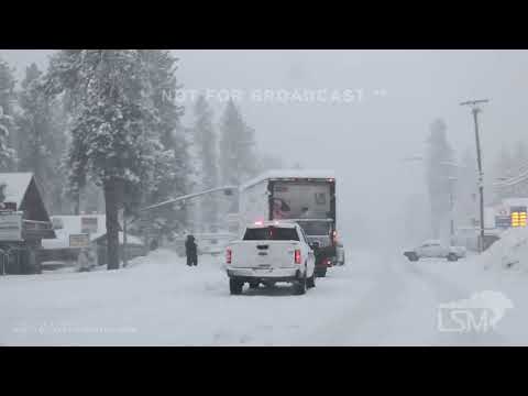 12-01-2022 Chester, CA - Severe Winter Storm causes White-out Conditions, Extreme Impacts to Roads
