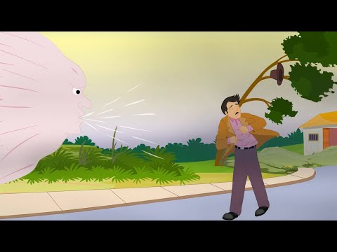 The Sun and the Wind - English Story I Bedtime Story I Kids Stories I Animated Stories | Poems