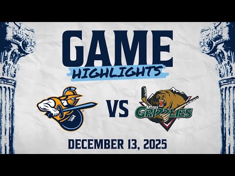 HIGHLIGHTS: Atlanta Gladiators at Utah Grizzlies 12/13/25