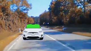 Green screen video driving in car