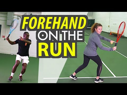 How To: Forehand ON THE RUN - tennis lesson