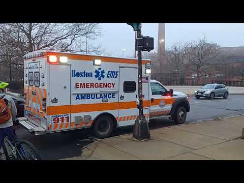 Boston police and EMS respond to bicyclist hit by motor vehicle on Columbus Ave