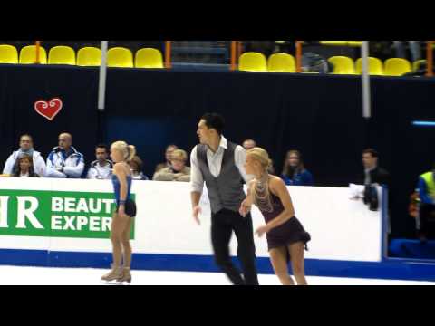EC 2013 Zabreb Pairs SP Warm up Volosozhar Trankov, Berton