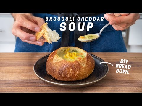 Bread Bowl with Vegetable Soup