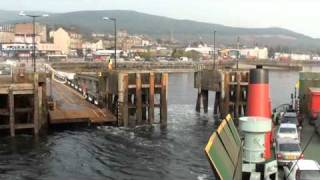 preview picture of video 'Leaving Dunoon on the Calmac Ferry MV Saturn, April 2011.'