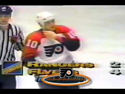 Mar 23, 1991 David Shaw vs Dale Kushner New York Rangers vs Philadelphia Flyers