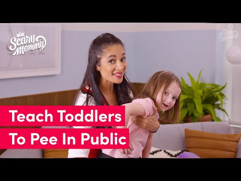 How To Teach A Toddler How To Pee In Public | Momsplained | Scary Mommy