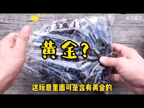不起眼的集成电路里竟然提炼出高纯度黄金 #集成电路，黄金提炼，电子废弃物，化学实验，贵金属回收