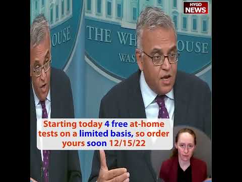Starting today 4 free at-home tests on a limited basis, so order yours soon