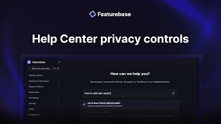 Featurebase | Limiting access to your Help Center