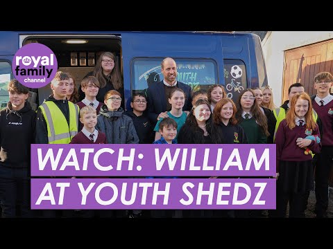 Prince William Connects With Young People at Charity Youth Shedz