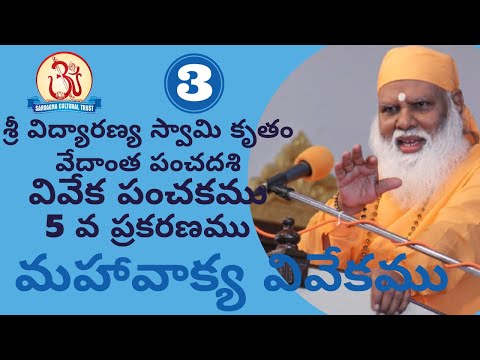 మహావాక్య వివేకము (Mahavakya vivekamu) 03/08 Pravachan by Swami Sundara Chaitanyananda