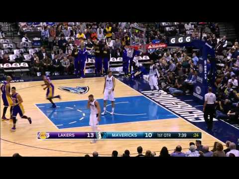 Wesley Johnson's Tomahawk Dunk   Lakers vs Mavericks   November 21, 2014   NBA 2014 15 Season