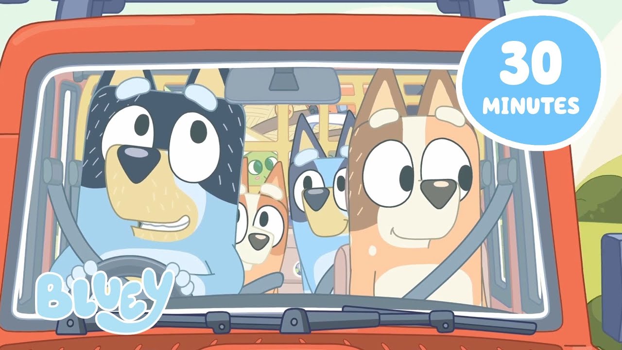 🔴LIVE: A Heeler Day Out 🚗 🏕️ | Travel Fun with Bluey and Bingo | Bluey