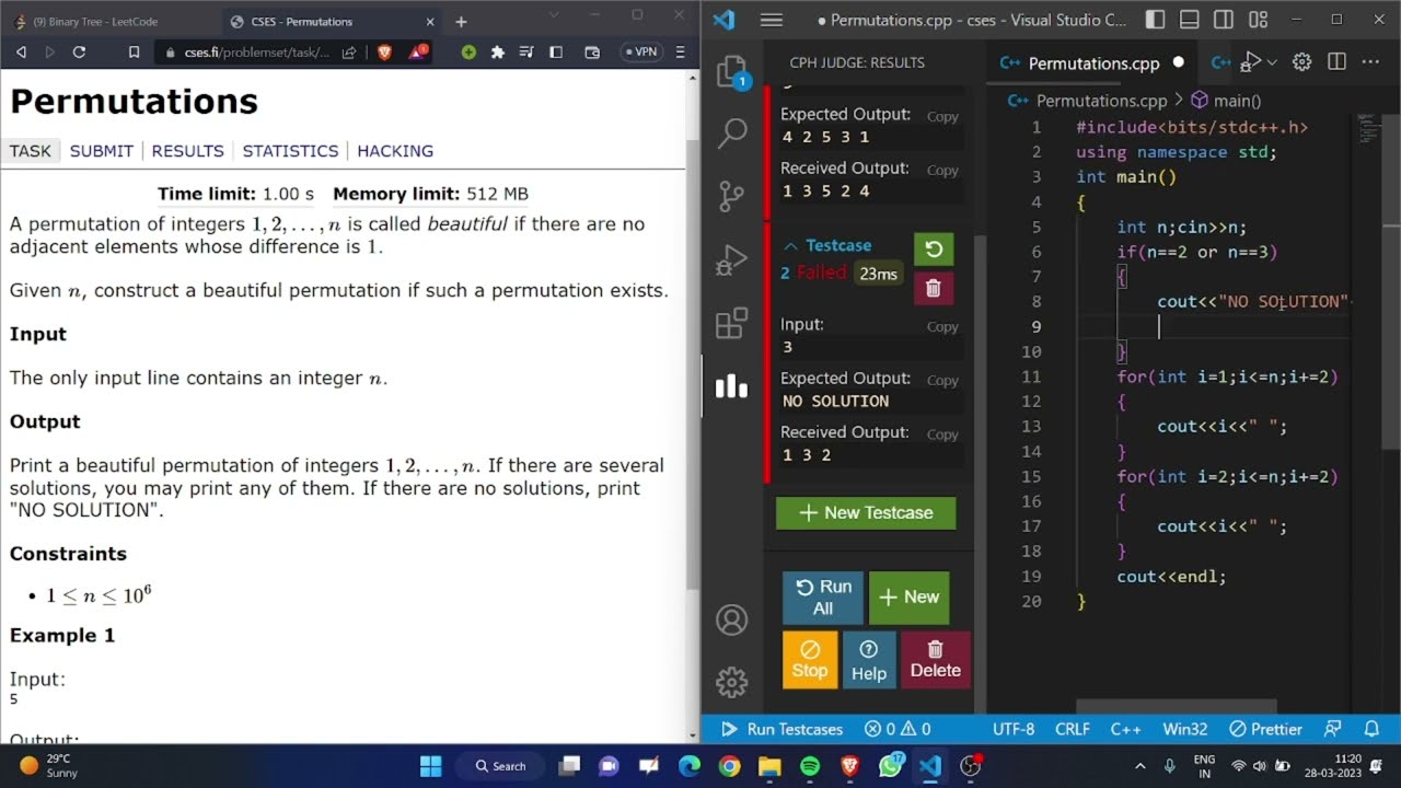 Permutations  from CSES Problem Set