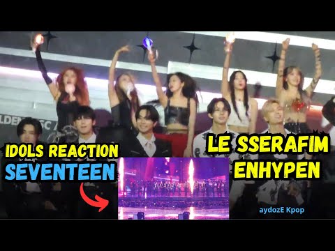 LE SSERAFIM and ENHYPEN Reaction To SEVENTEEN JAKARTA GDA 2024