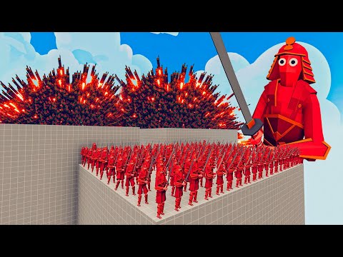 100x SAMURAI + 1x GIANT vs 1x EVERY GOD   Totally Accurate Battle Simulator TABS