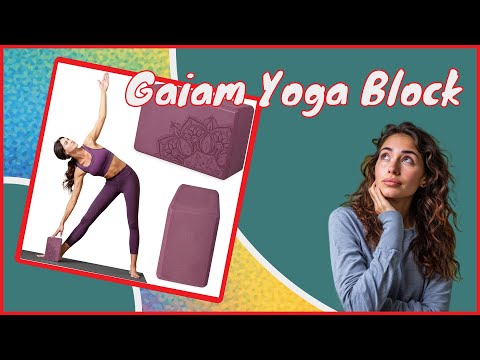 Gaiam Yoga Block - Supportive Latex-Free EVA Foam Soft Non-Slip Surface for Yoga, Pilates, Meditation (Black), 1 EA video review thumbnail