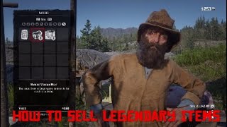 RED DEAD REDEMPTION 2 how to sell legendary items (trapper walkthrough)