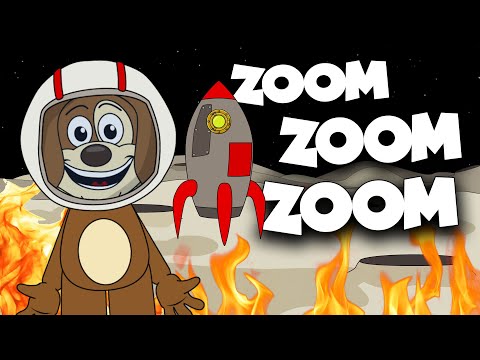 Zoom Zoom Zoom We're Going To The Moon | Nursery Rhymes And Kids Songs | Puppy Hey Hey