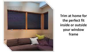 Paper Pleated Shade 36” x 72” Blackout Light Block Black Cordless Window Blind