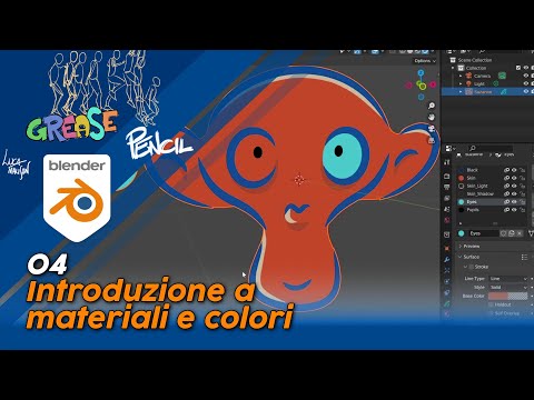 Blender 3.3 Grease Pencil - 04 - Introduzione a materiali e colori