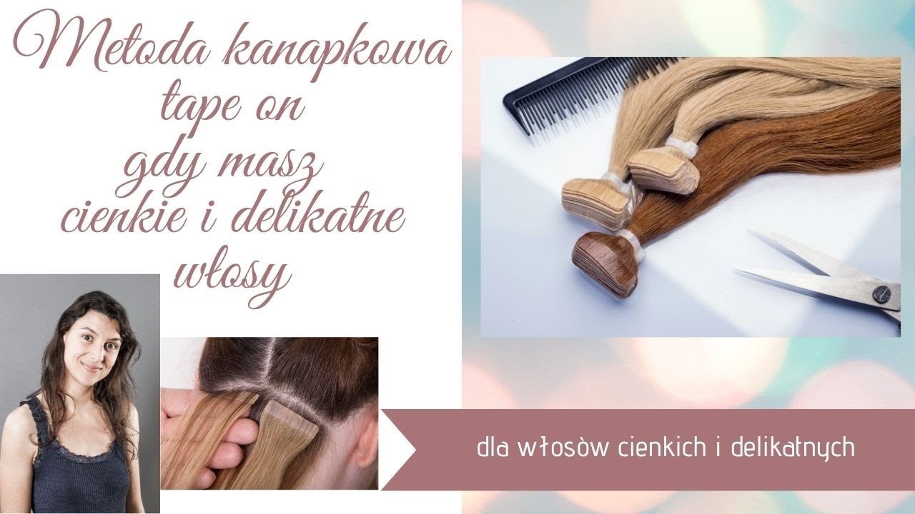 Metoda kanapkowa tapeON taśmowa dla włosòw cienkich i delikatnych⭐️  jednostronna taśma ⭐️ invisible