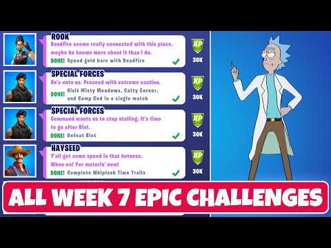 All Week 7 Epic Quest Challenges Guide! - Fortnite Chapter 2 Season 7