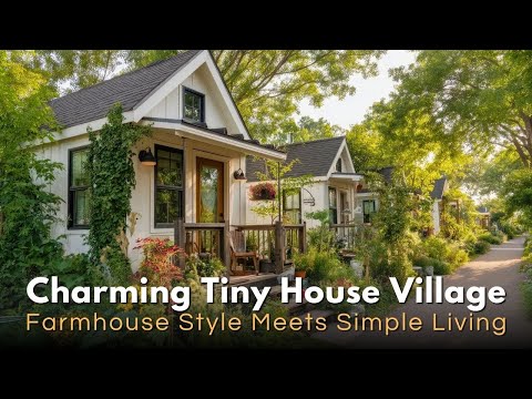 Charming Tiny House Village | Farmhouse Style Homes for Early Retirement